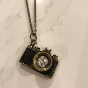 Camera Pendant Long Necklace